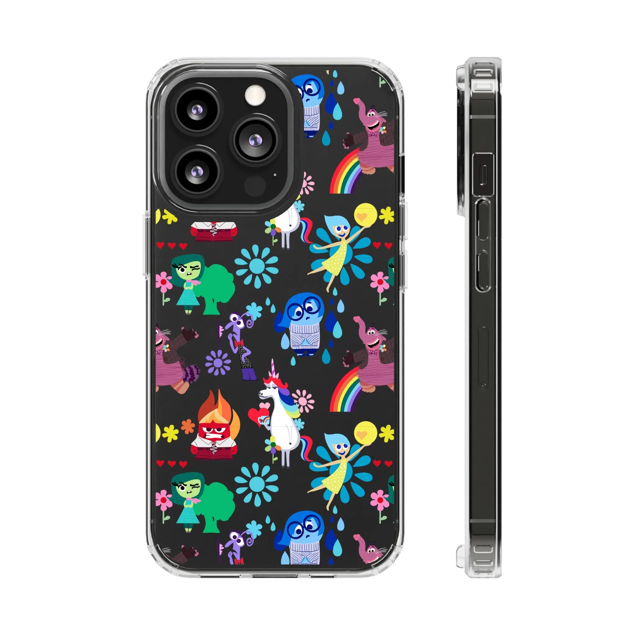 Inside Out Clear Phone Case! Disney Inspired Hand drawn Unique Disneyland Magic Kingdom Gift