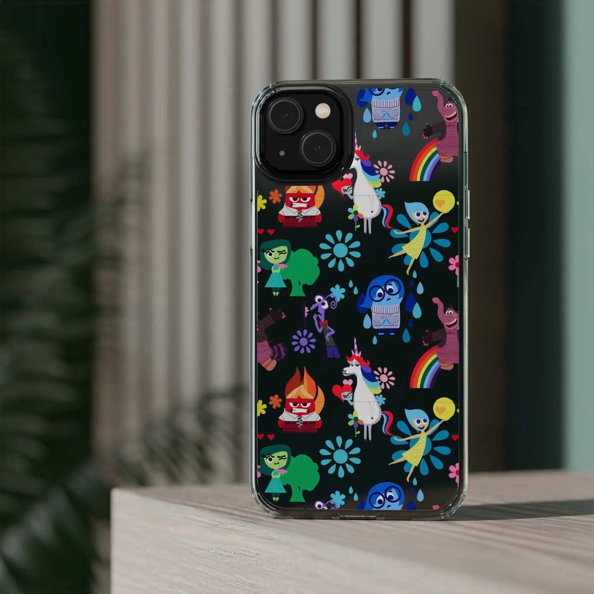 Inside Out Clear Phone Case! Disney Inspired Hand drawn Unique Disneyland Magic Kingdom Gift