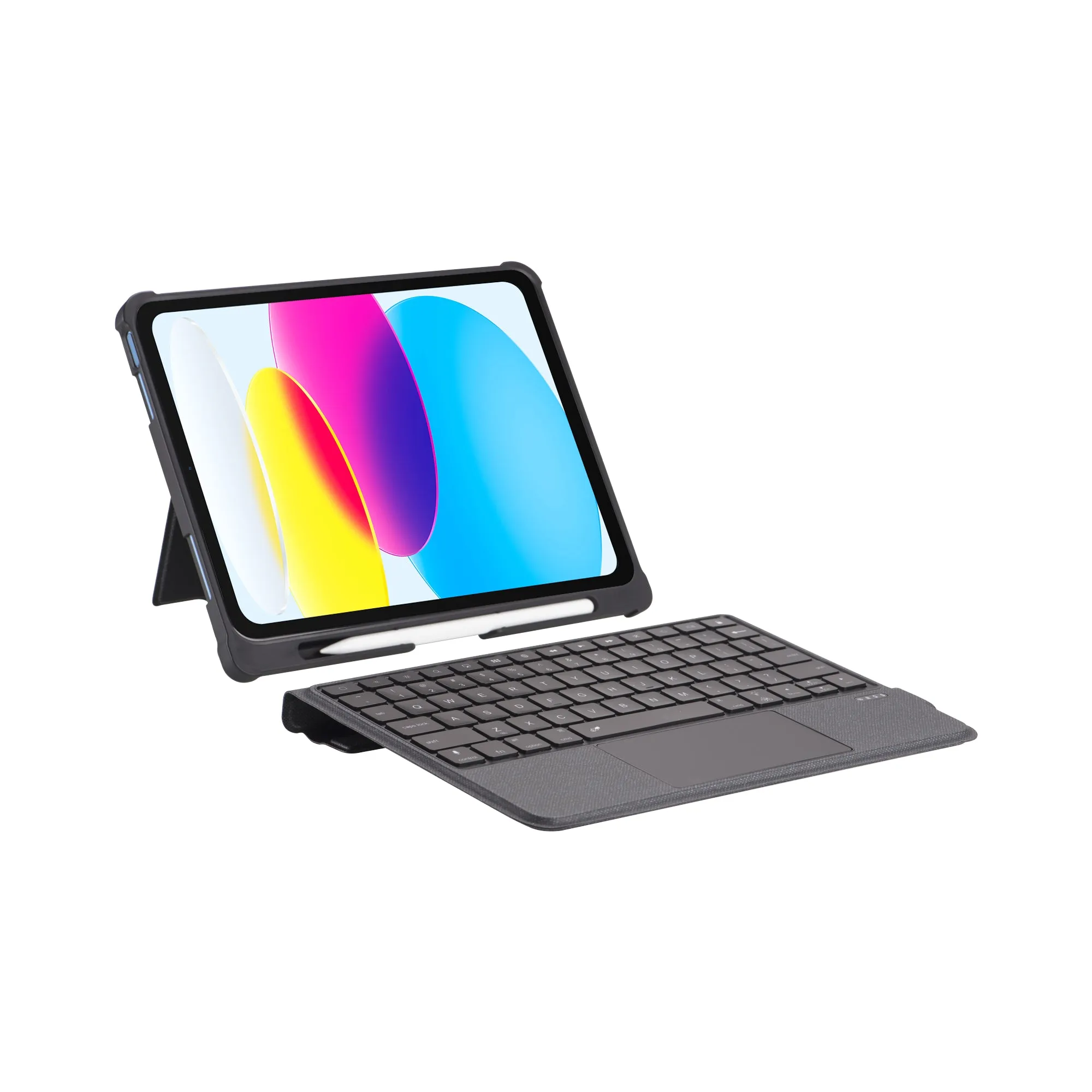 iPad 10th 10.9" 2022 Backlit Bluetooth keyboard with Trackpad Detachable stand case