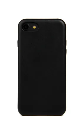 iPhone 7/8 Case, Black Leather