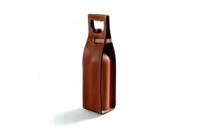 Italian Leather Wine Carrier - Vachetta Leathers - Terra