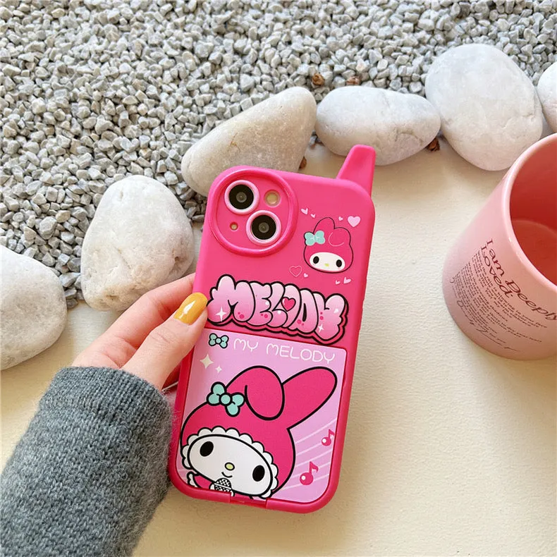 Japanese Cartoon MM KU Mobile Phone with mirror iPhone Case 11 12 13 14 Pro Promax Plus