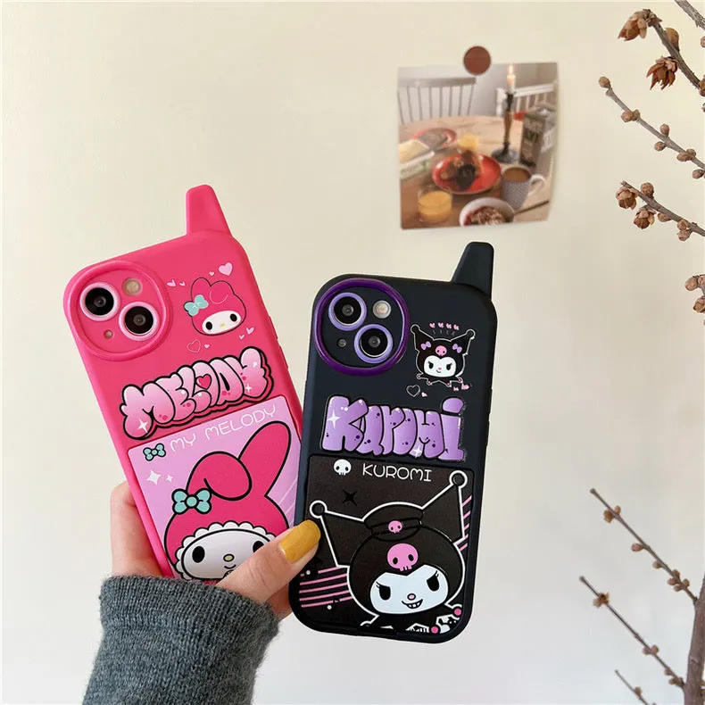 Japanese Cartoon MM KU Mobile Phone with mirror iPhone Case 11 12 13 14 Pro Promax Plus