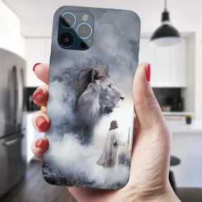 Jesus And Lion - Christian Phone Case - Jesus Phone Case - Religious Phone Case - Ciaocustom