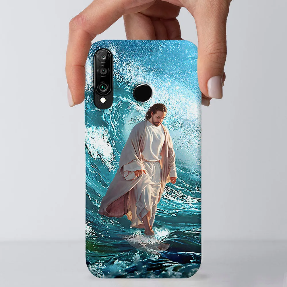 Jesus Walks On Water - Christian Phone Case - Jesus Phone Case - Religious Phone Case - Ciaocustom