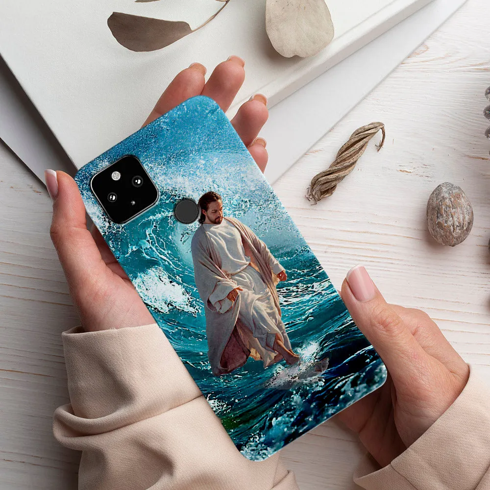 Jesus Walks On Water - Christian Phone Case - Jesus Phone Case - Religious Phone Case - Ciaocustom