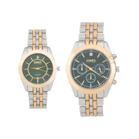 Jones New York Unisex Green/Gold/Silver His & Hers Watch Set