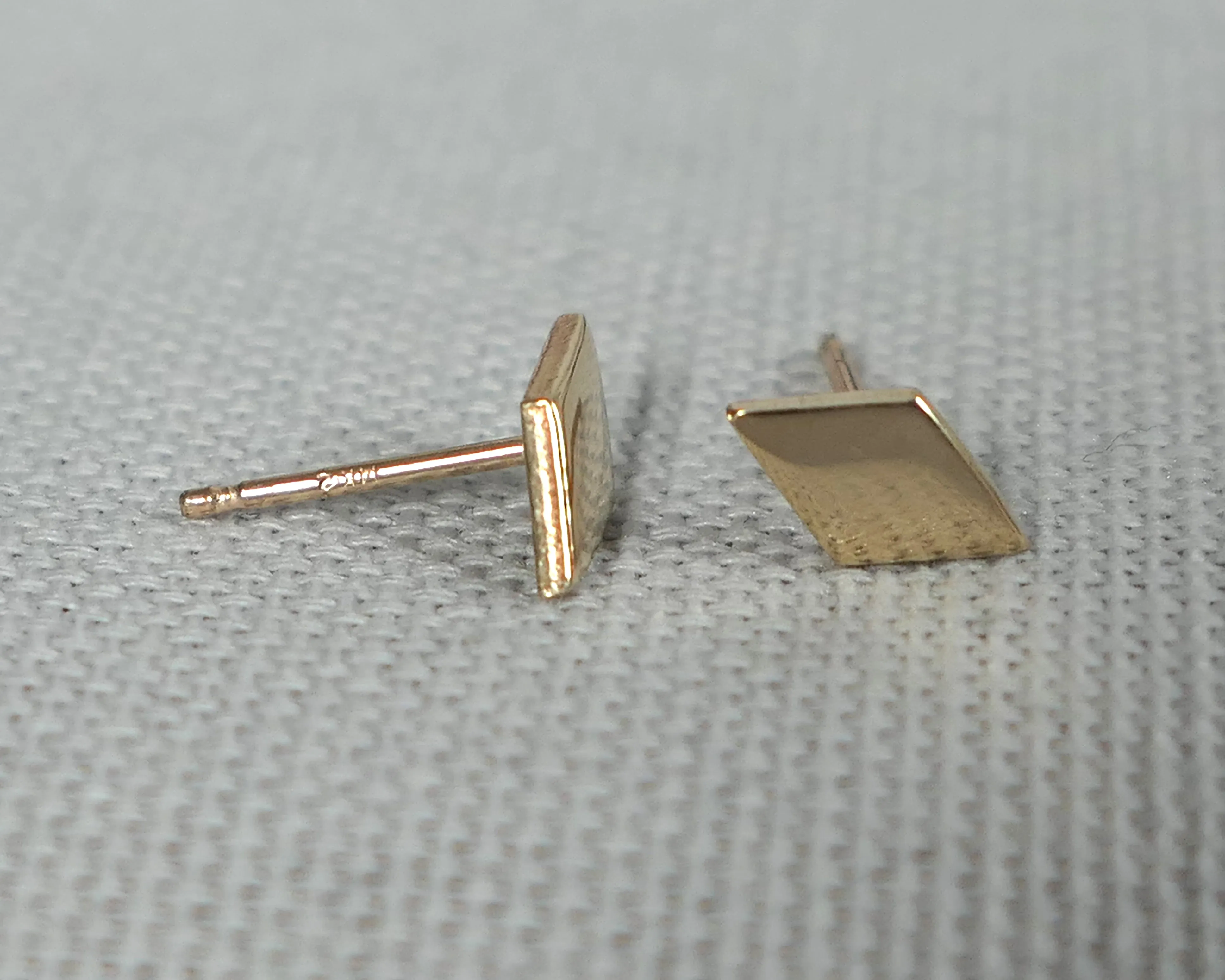 Kite Shaped Studs, 14k Yellow Gold