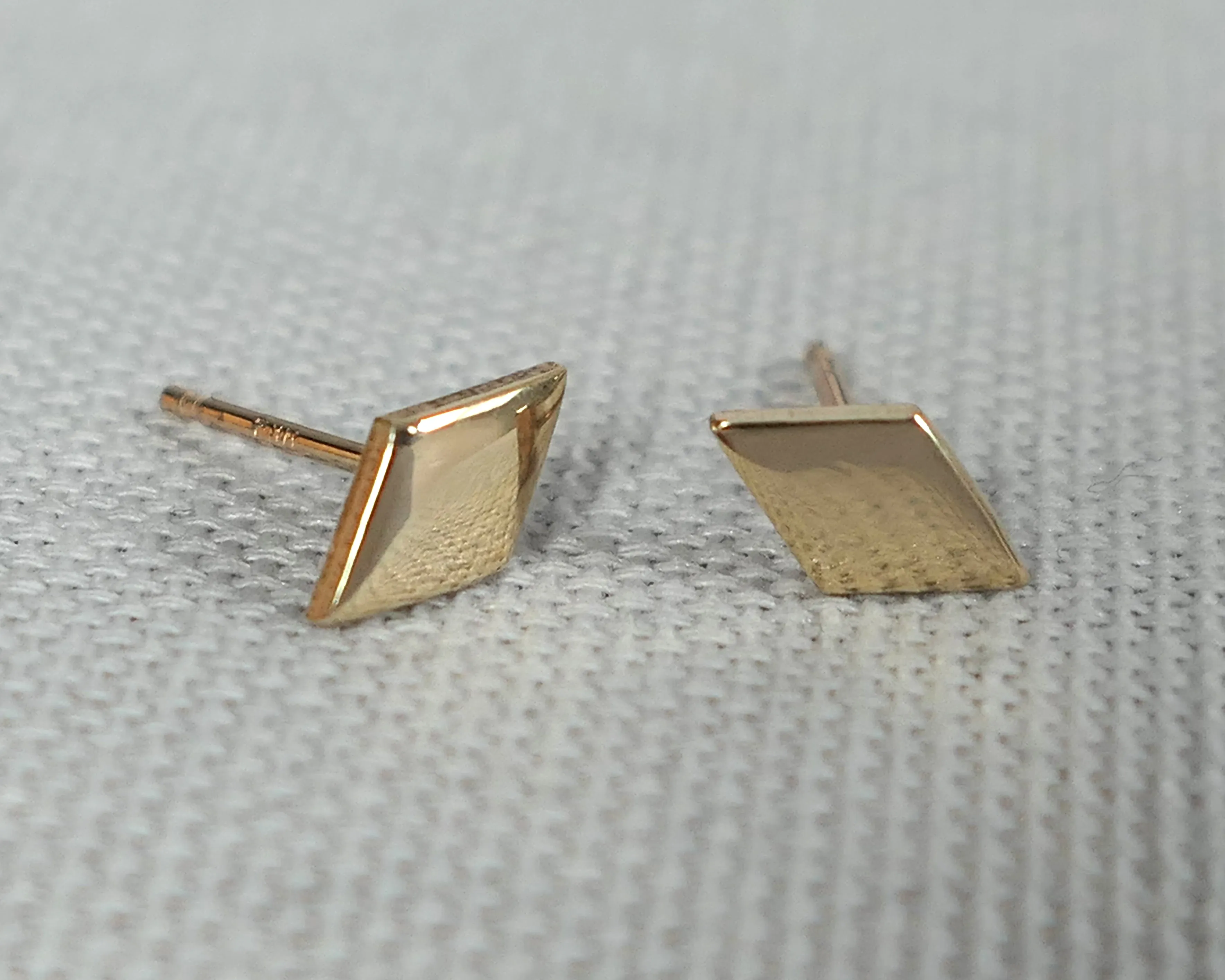 Kite Shaped Studs, 14k Yellow Gold