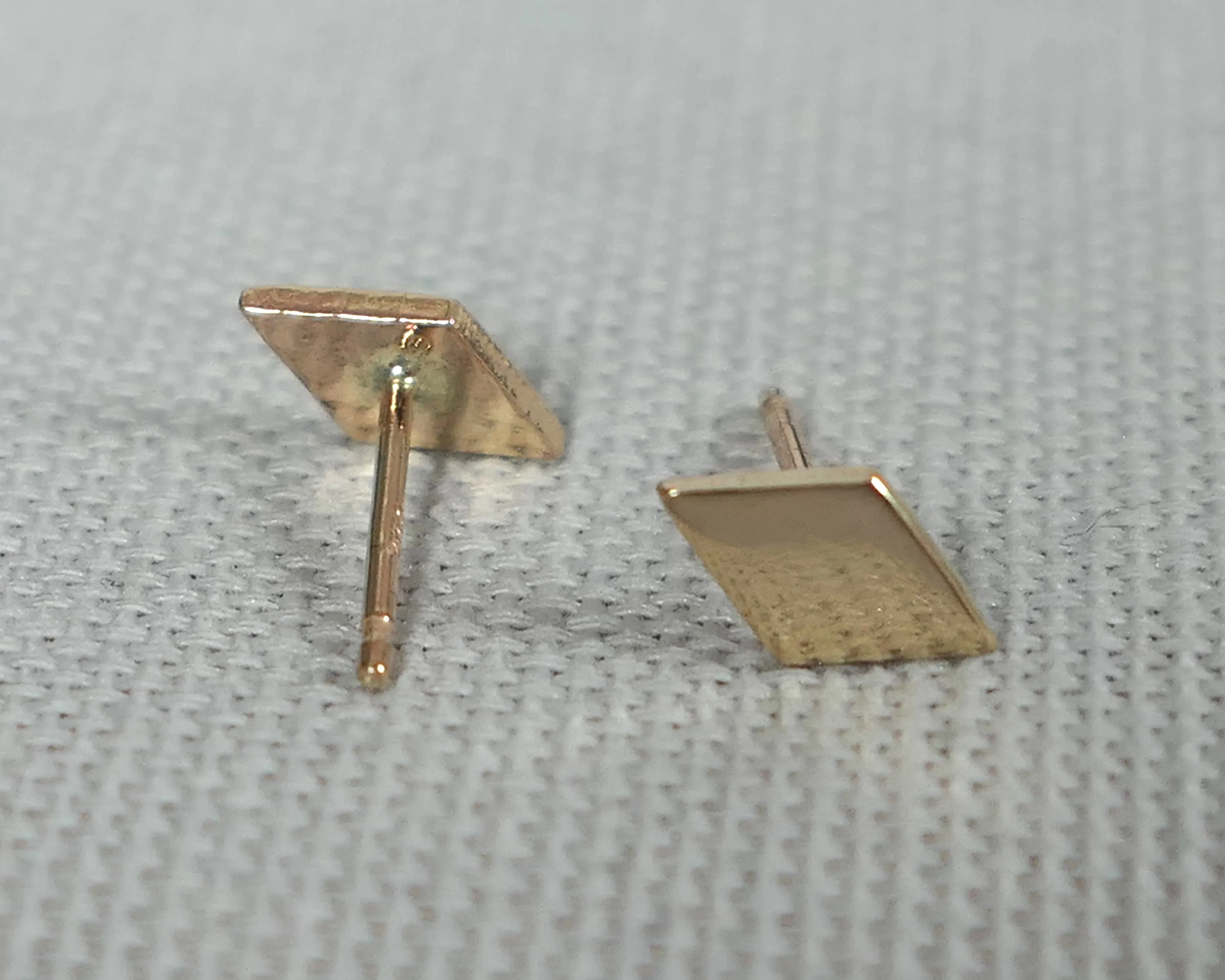 Kite Shaped Studs, 14k Yellow Gold