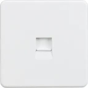 Knightsbridge Screwless Telephone Extension Socket Matt White