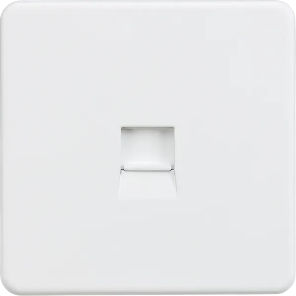 Knightsbridge Screwless Telephone Extension Socket Matt White