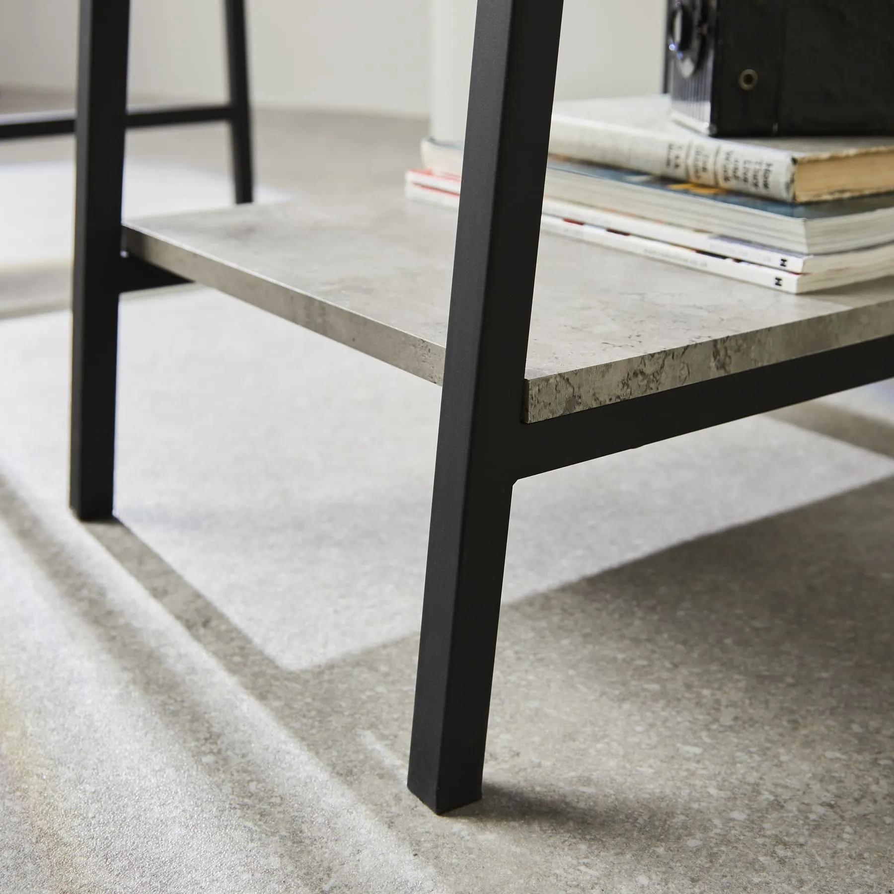 Ladder Desk with Concrete Effect Desktop