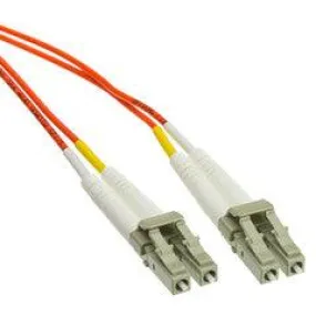 LC OM4 Duplex 2.0mm Fiber Optic Patch Cord, OFNR, Multimode 50/125, Aqua Jacket, Beige Connector, 30 meter (98.4 ft)