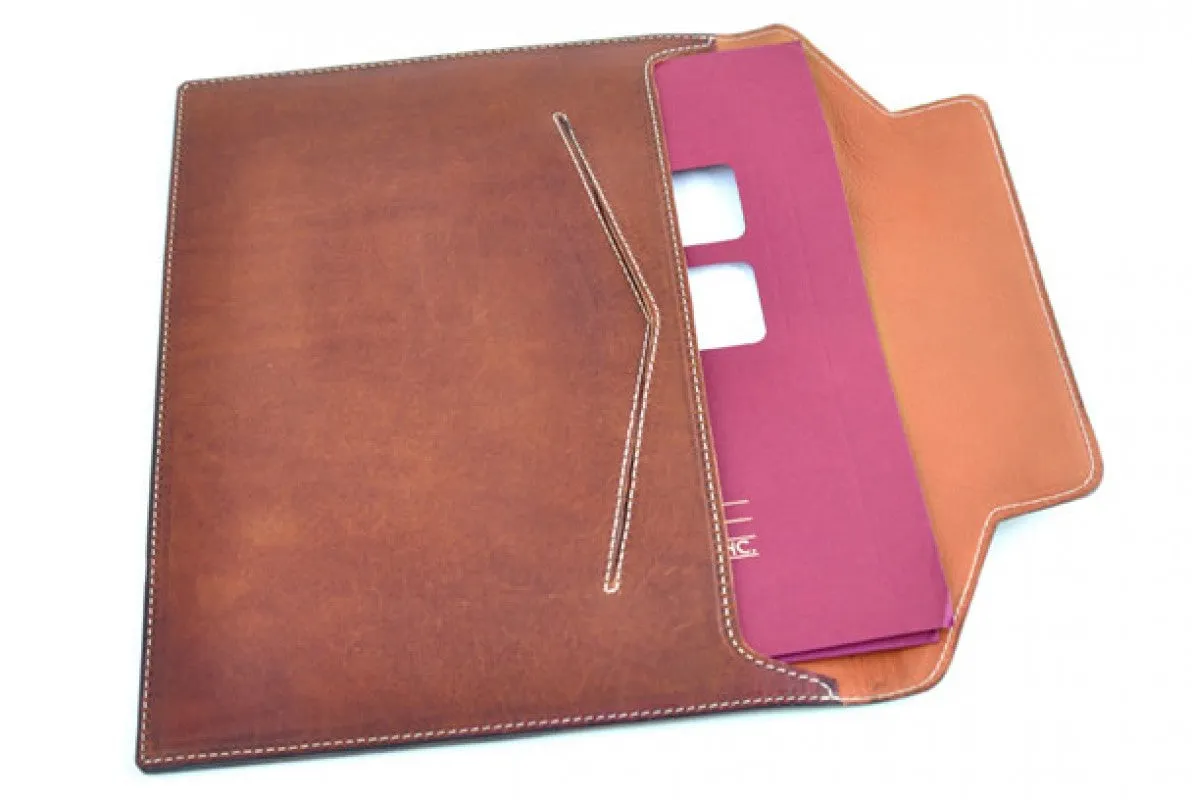 Leather Envelope Document Case - Terra Tan