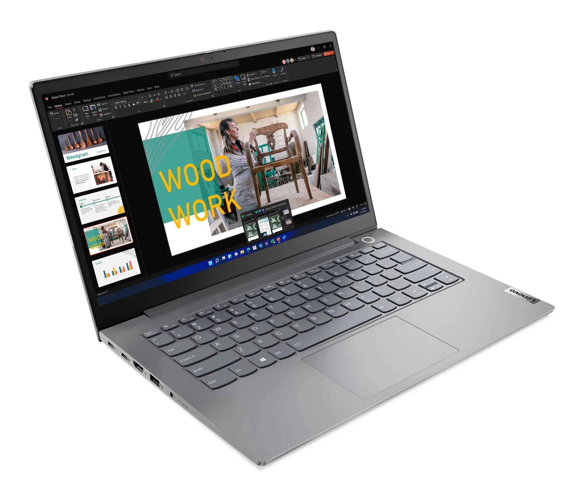 Lenovo ThinkBook 14 AMD Ryzen™ 5 5625U Laptop 35.6 cm (14") Full HD 8 GB DDR4-SDRAM 256 GB SSD Wi-Fi 6 (802.11ax) Windows 11 Pro Grey