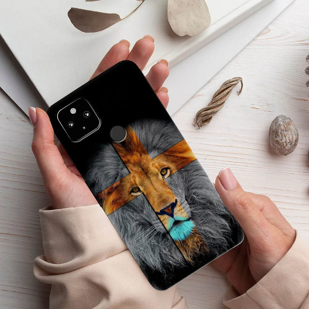 Lion And Cross - Christian Phone Case - Jesus Phone Case - Religious Phone Case - Ciaocustom