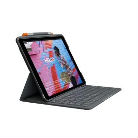 Logitech Slim Folio - Keyboard And Folio Case - Wireless - Bluetooth - Qwerty - Uk - Graphite - For Apple 10.2-Inch Ipad