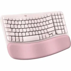 Logitech Wave Keys Keyboard, Wireless, Bluetooth, Pink