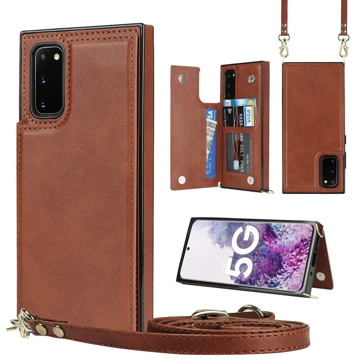 Lustro Crossbody Galaxy Leather Case