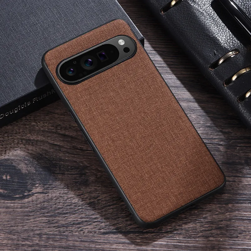 Luxury Fabric Cloth Hard PC Phone Case For Google Pixel 7 8 9