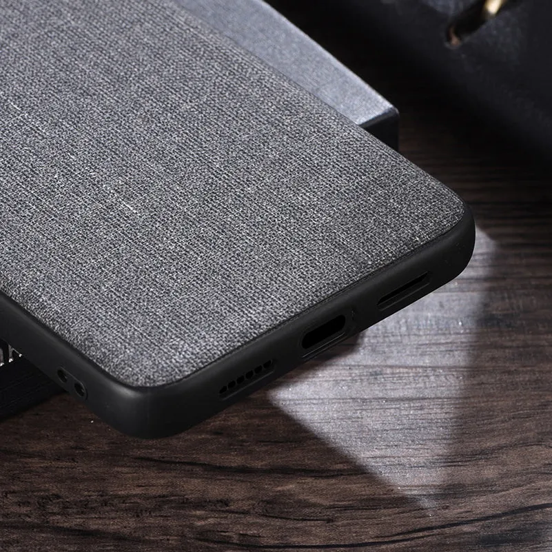 Luxury Fabric Cloth Hard PC Phone Case For Google Pixel 7 8 9