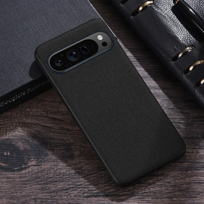 Luxury Fabric Cloth Hard PC Phone Case For Google Pixel 7 8 9