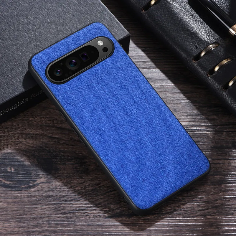 Luxury Fabric Cloth Hard PC Phone Case For Google Pixel 7 8 9