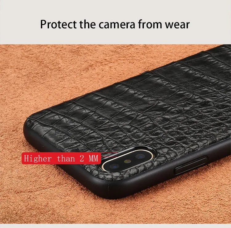 Luxury Real Crocodile Leather Case For Iphone Models