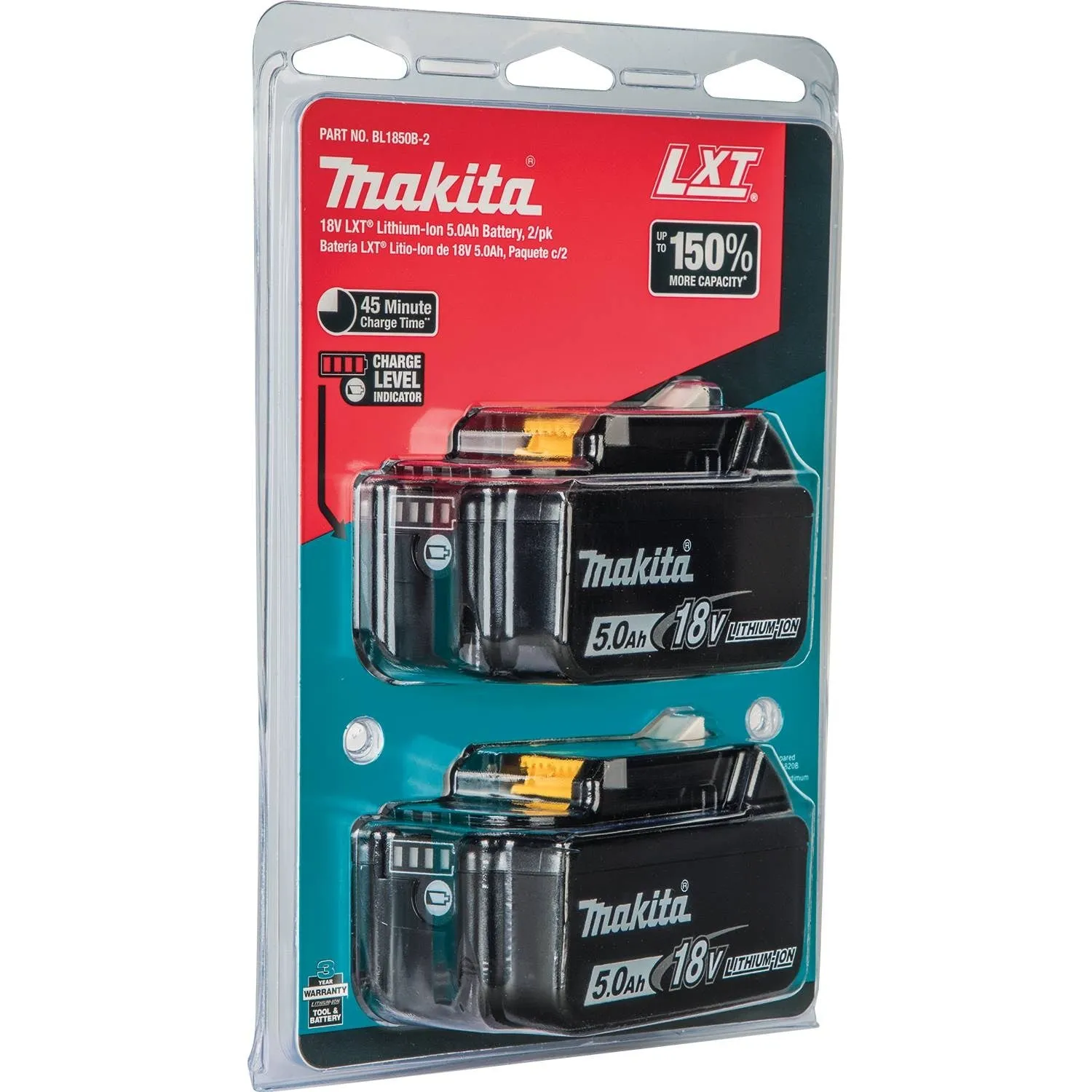 Makita 18V LXT 5.0 Ah Lithium-Ion Battery 2-Pack