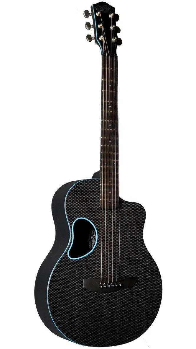 McPherson Carbon Fiber Touring Original Pattern w/ Blue Binding & Satin Pearl Hardware #11157