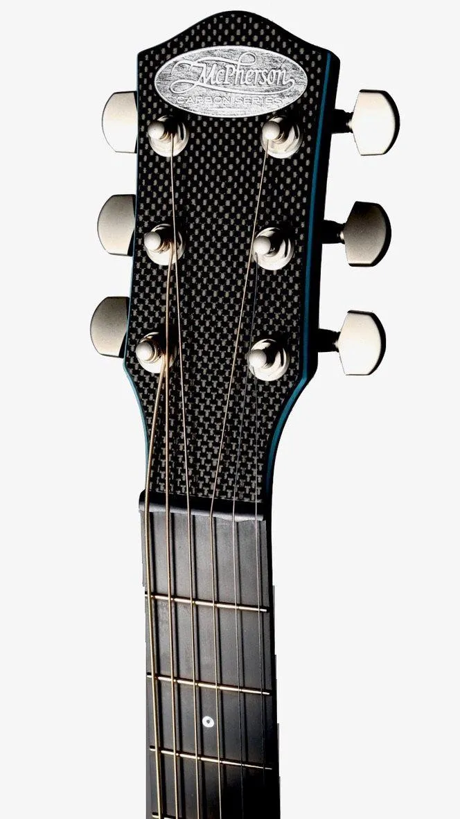 McPherson Carbon Fiber Touring Original Pattern w/ Blue Binding & Satin Pearl Hardware #11157