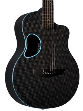 McPherson Carbon Fiber Touring Original Pattern w/ Blue Binding & Satin Pearl Hardware #11157