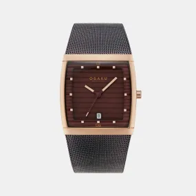 Men Brown Analog Brass Watch V102GDVNMN