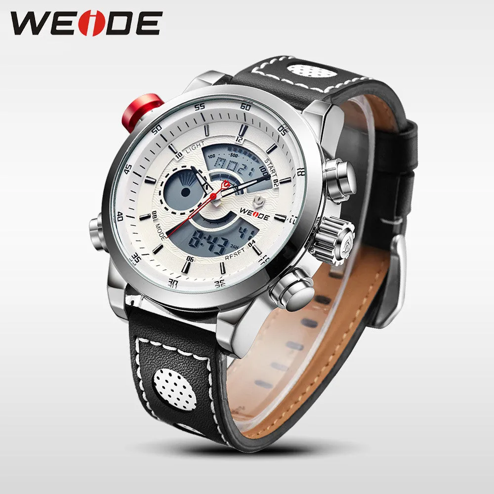 Men Fashion Wristwatches Luxury Famous Brand Men's Leather  Sports Watches With High Quality Waterproof