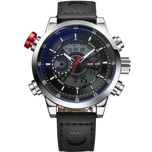 Men Fashion Wristwatches Luxury Famous Brand Men's Leather  Sports Watches With High Quality Waterproof