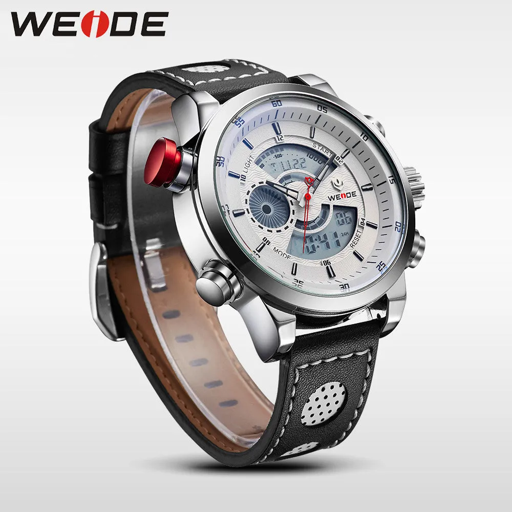 Men Fashion Wristwatches Luxury Famous Brand Men's Leather  Sports Watches With High Quality Waterproof