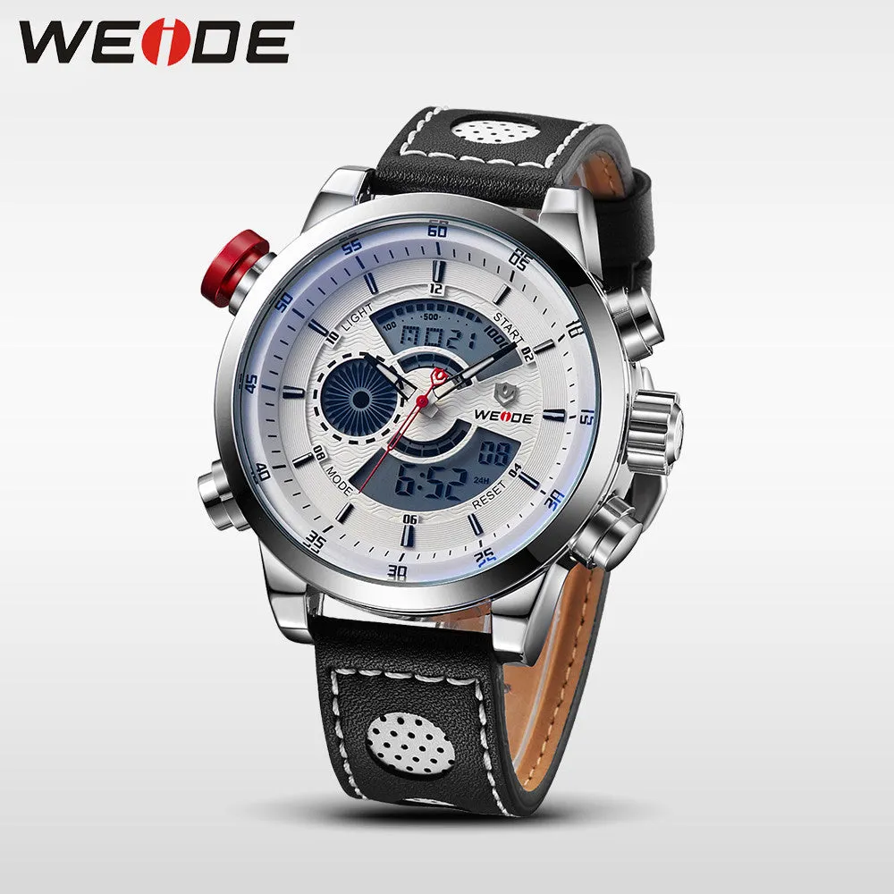 Men Fashion Wristwatches Luxury Famous Brand Men's Leather  Sports Watches With High Quality Waterproof