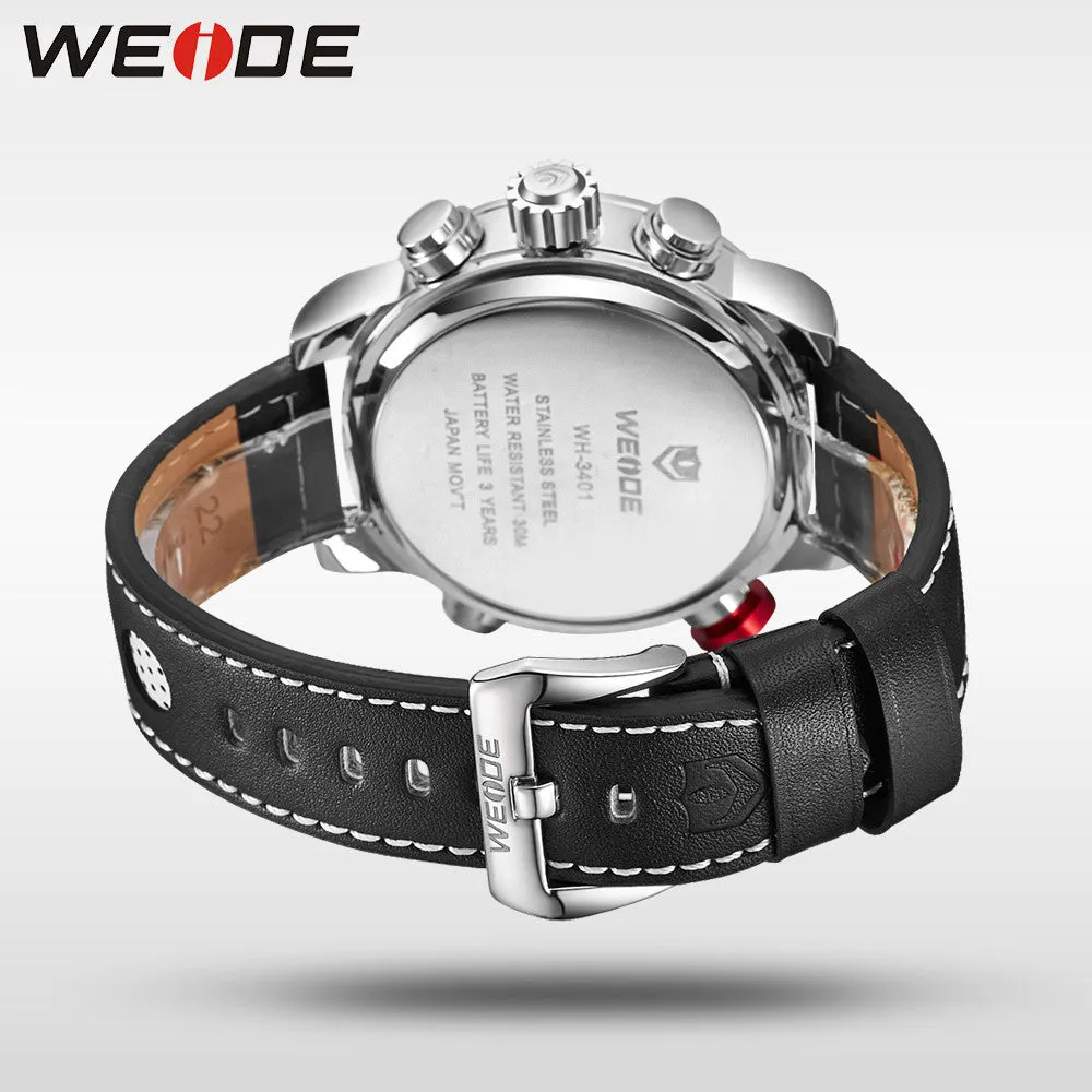 Men Fashion Wristwatches Luxury Famous Brand Men's Leather  Sports Watches With High Quality Waterproof