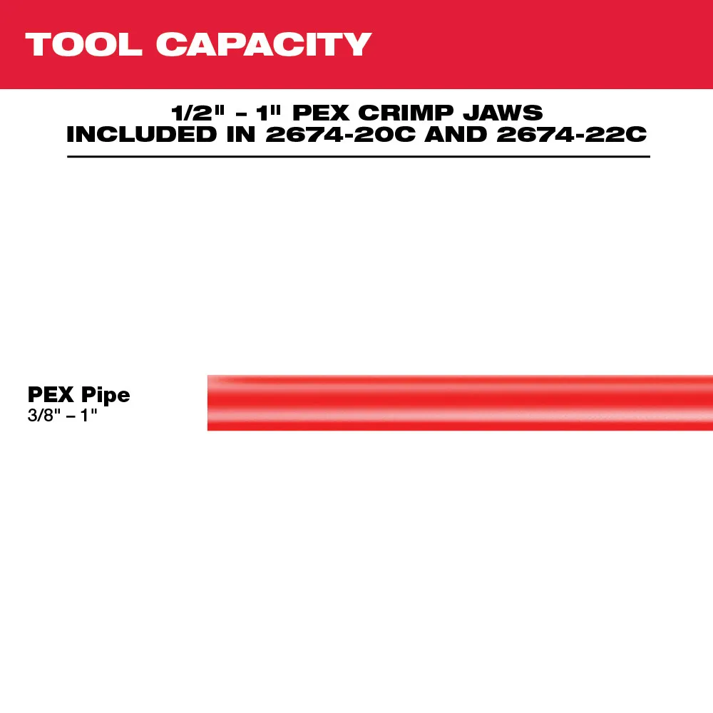 Milwaukee M18 Short Throw Press Tool Kit with Pex Crimp Jaws