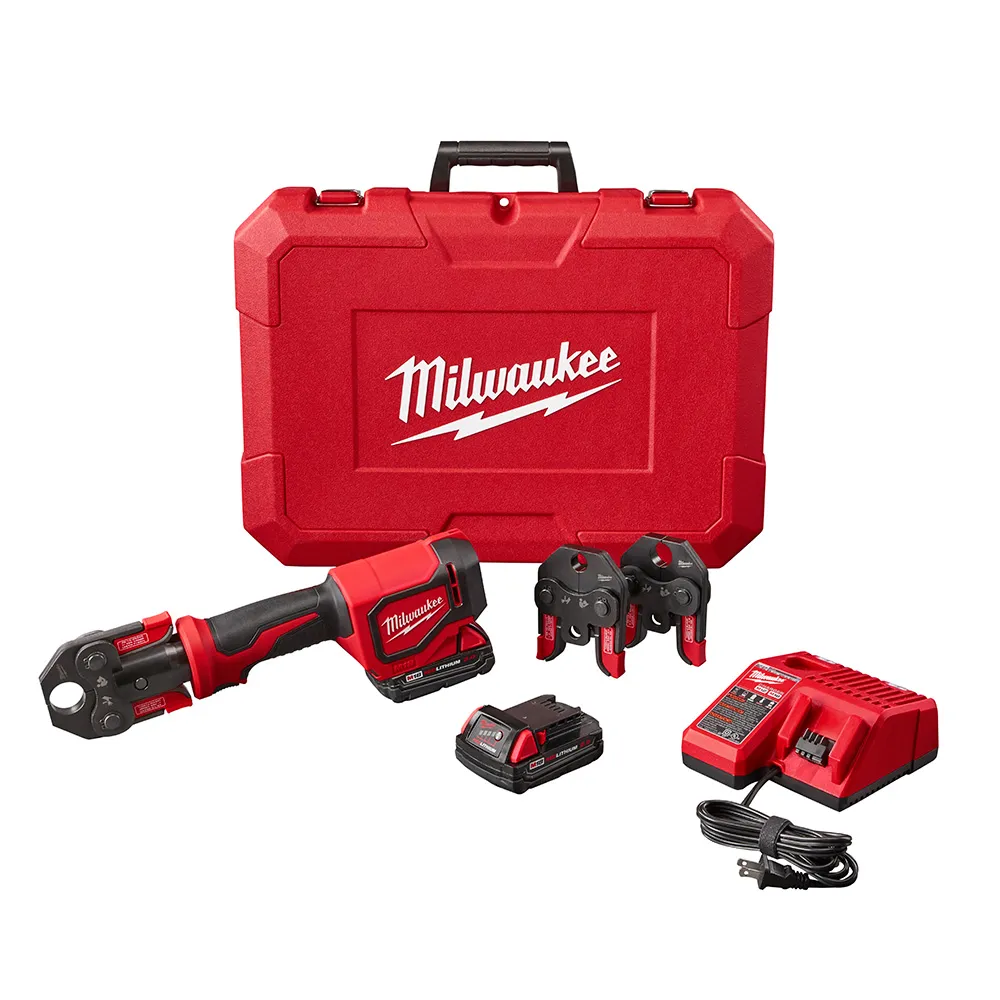 Milwaukee M18 Short Throw Press Tool Kit with Pex Crimp Jaws