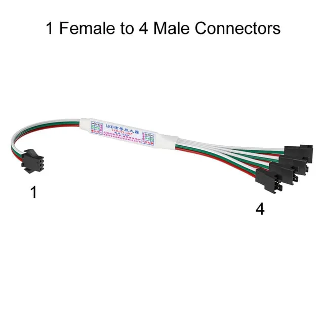 Mini TTL Signal Amplifier Repeater 1 TO 4/8 Support 3Pin Addressable RGB IC WS2812B WS2811 16703 SK6812 DC 5-24V