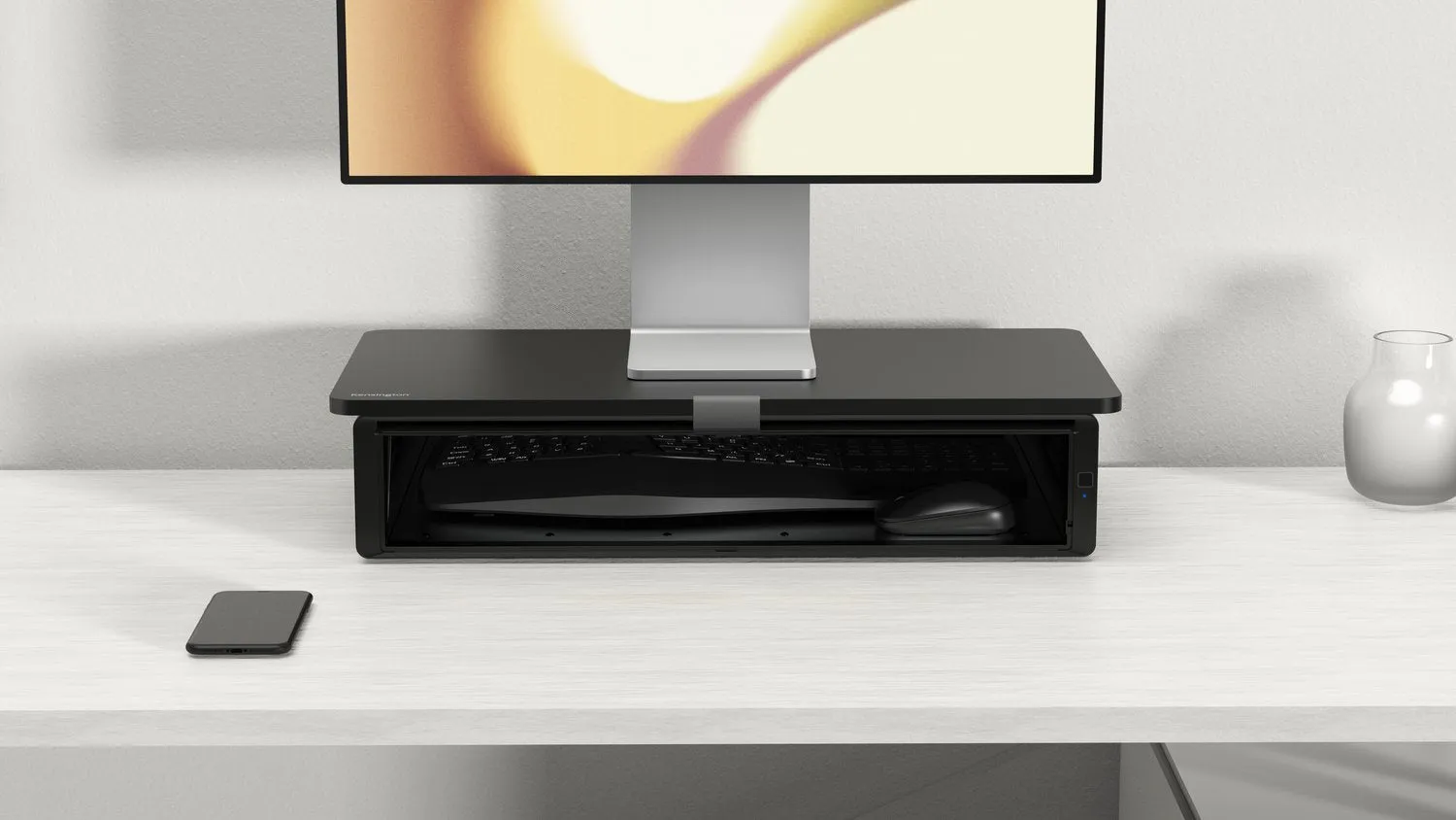 Monitor Stand Disinfect Compart Blk