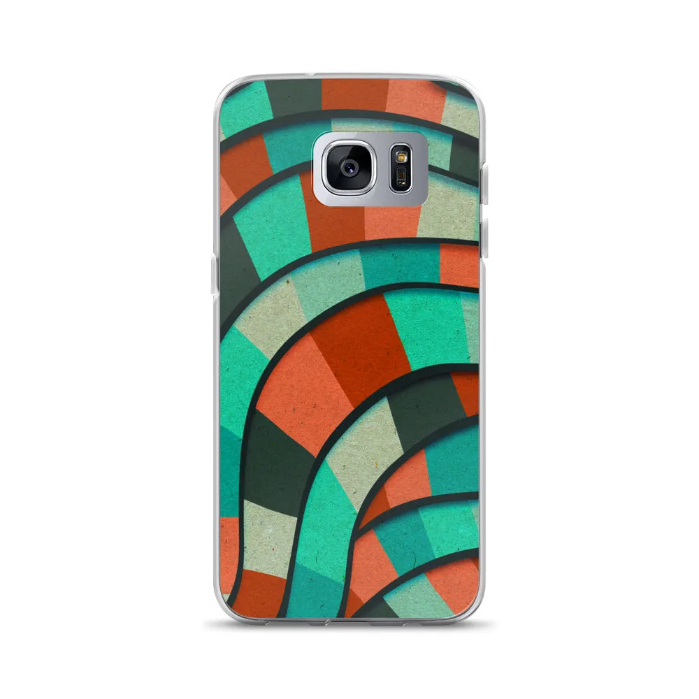 Mosaic Abstract Waves Designer Samsung Phone Case Cover