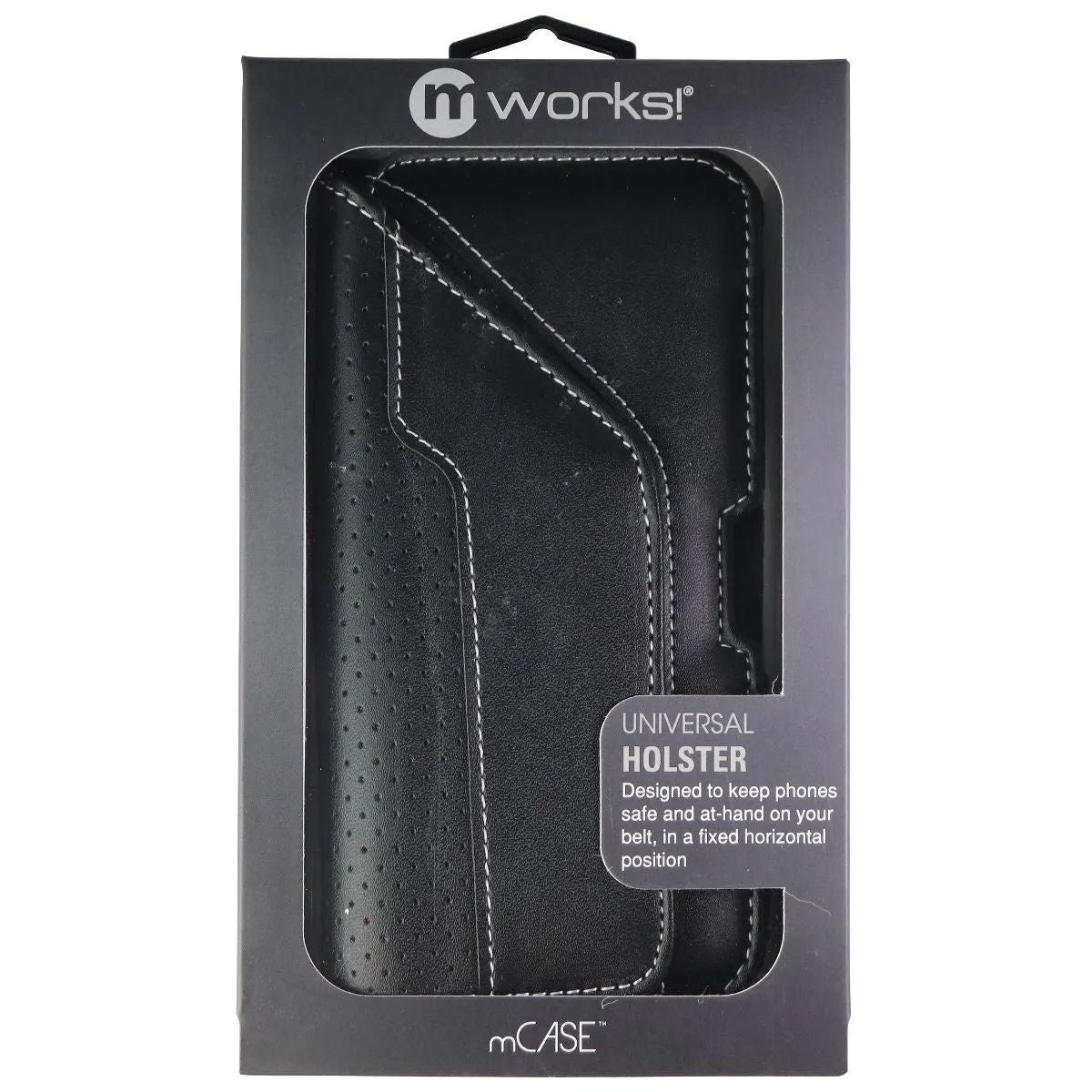 mWorks! Universal Holster Pouch Case for Up to 6-inch Smartphones - Black/White