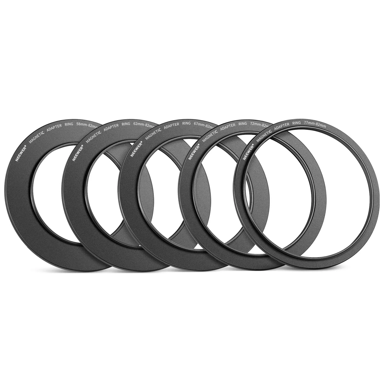 NEEWER Magnetic Step Up Filter Ring Adapter Kit