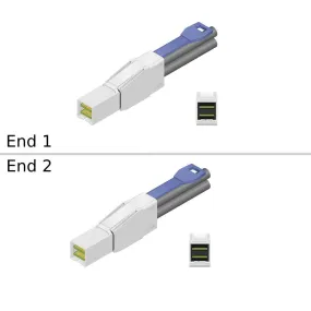 NetApp X66034A - 5m Data Cable with Plug MiniSAS HD/MiniSAS HD | miniSAS HD/miniSAS HD,