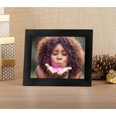 New - 8" WiFi Digital Photo Frame Metal Black - Polaroid