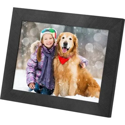 New - 8" WiFi Digital Photo Frame Metal Black - Polaroid