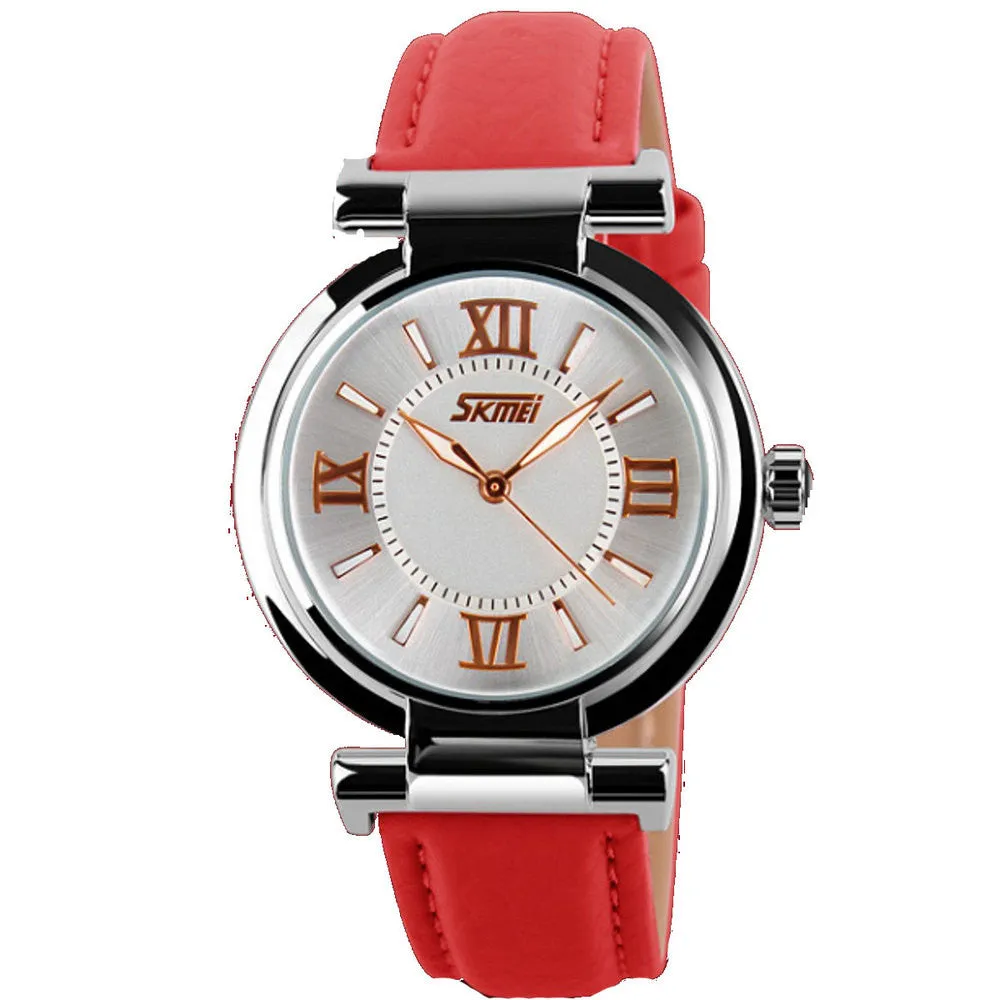 New Fashion Brand Genuine Leather Strap Women Dress Watches Quartz Watch Waterproof Clock Wristwatch